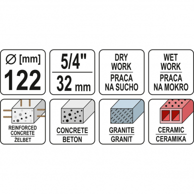 Sauso / šlapio gręžimo karūna Yato, 1/4", 430 / 122 mm 3