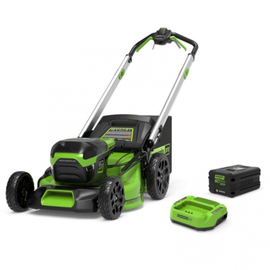 Akumuliatorinė savaeigė vejapjovė Greenworks GD60LM51SPK4, 60 V, 4,0 Ah, 51 cm