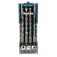 Grąžtų Komplektas Makita D-74756, (6 mm, 8 mm, 10 mm, 12 mm x 160 mm) SDS-PLUS