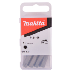 Šešiakampis sukimo antgalis Makita P-21406, 25x6 (10 vnt.)