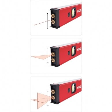 Skaitmeninis gulsčiukas su lazeriu Yato 610 mm 2