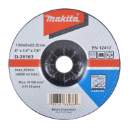 Šlifavimo diskas Makita D-26163, 150X6 A24R, metalui