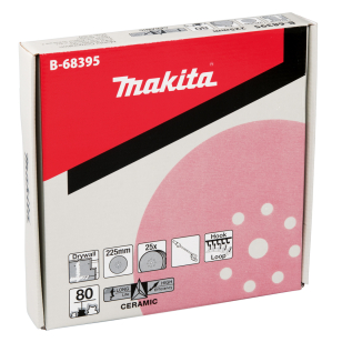 Šlifavimo popierius Makita B-68395, 225MM, K80 (10Vnt.) DSL800