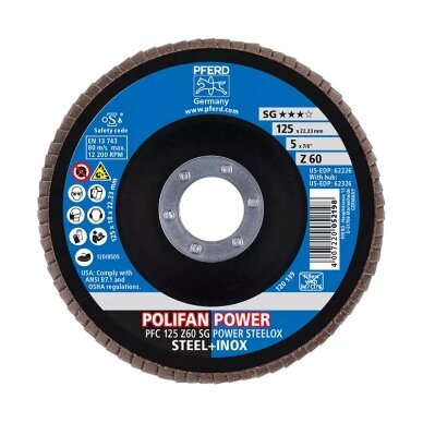 Šlifavimo diskas PFERD PFC125 Z40 SG-POWER 40 3