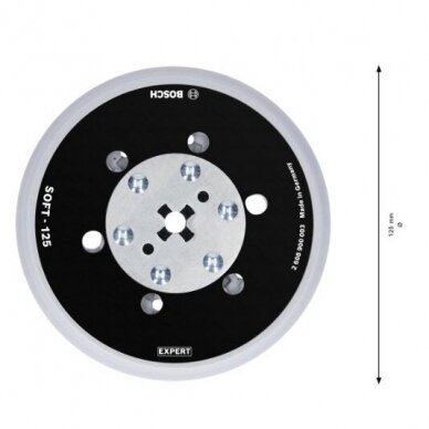 Šlifavimo padas Bosch, 125mm, minkštas, GET 55-125, 2608900003 2