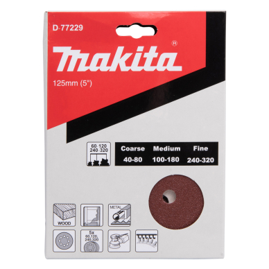 Šlifavimo popierius Makita D-77229,  125 mm (20 vnt.) 3