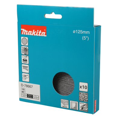 Šlifavimo tinklelis Makita D-78667 su aliuminio oksido danga, 125mm A120 2