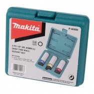 Smūginių galvų komplektas MAKITA P-90560 1/2" (17, 19, 21)