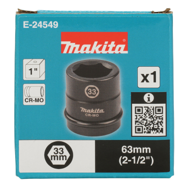 Smūginė sukimo galva kvadratinė 1" Makita E-24549, 33x63mm 2