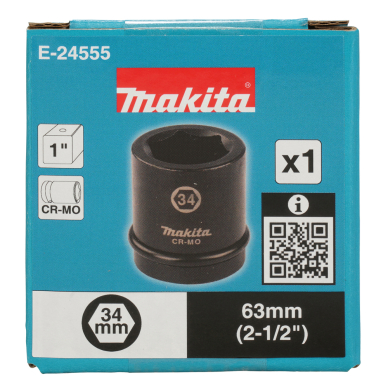 Smūginė sukimo galva kvadratinė 1" Makita E-24555, 34x63mm 2