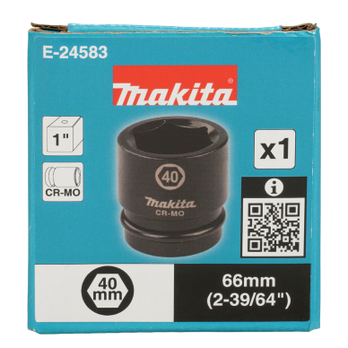 Smūginė sukimo galva kvadratinė 1" Makita E-24583, 40x66mm 2