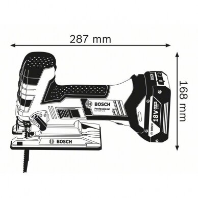 Akumuliatorinis siaurapjūklis Bosch GST 18 V-LI S solo Professional 1