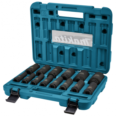 Smūginių sukimo antgalių komplektas Makita B-52308, 14 vnt., 1/2" 1