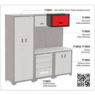 Pakabinama spintelė dirbtuvėms Yato, 66 x 30.5 x 41 cm