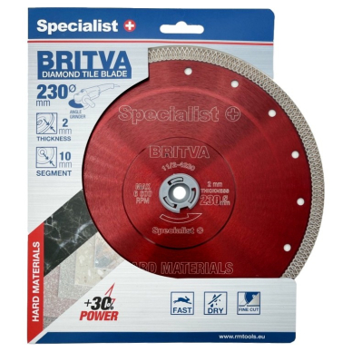 SPECIALIST+ deim. diskas BRITVA, 230x2x22 mm