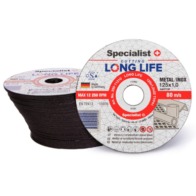 SPECIALIST+ metalo pj.diskas LONG LIFE, 125x1x22 mm 3