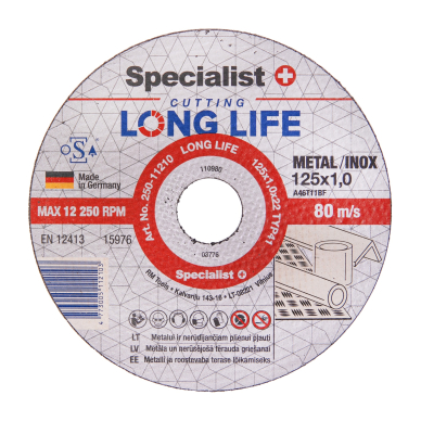 SPECIALIST+ metalo pj.diskas LONG LIFE, 125x1x22 mm 4