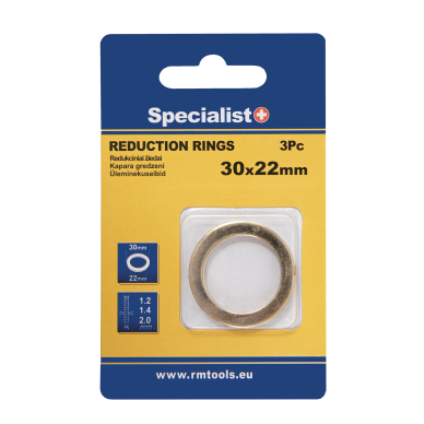 SPECIALIST+ redukcinis žiedas, 30x22x1.2/1.4/2 mm, 3 vnt. 3