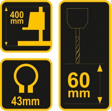 Stovas elektriniam grąžtui Vorel 79640, 400 mm 1