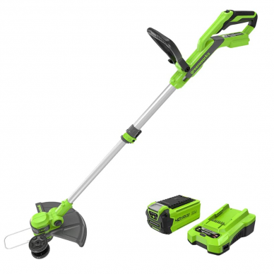 Akumuliatorinė žoliapjovė / trimeris Greenworks G40LT33K2, 40 V, 2,0 Ah, 33 cm