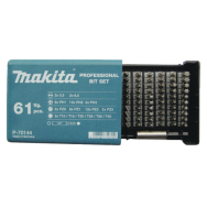 Sukimo antgalių komplektas Makita P-70144, 61 vnt. (5.5; 6.5;PH1;PH2;PH3;PZ0;PZ1;PZ2,PZ3,T10;T15;T20;T25;T30;T40)