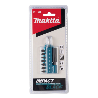 Sukimo antgalis Makita E-11994, 8vnt. IMPACT BLACK 1