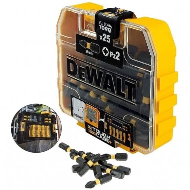 Sukimo antgalis DeWalt DT70556T-QZ, PZ2, 25mm, 25 vnt.