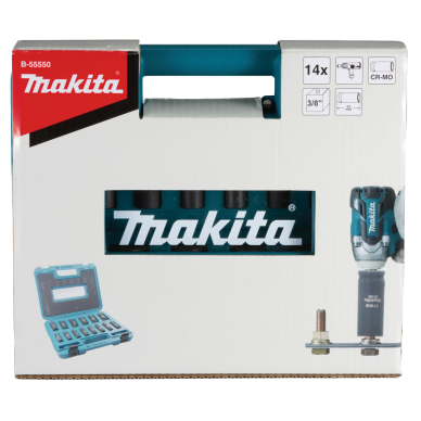 Sukimo antgalių komplektas Makita B-55550, 14 vnt., 3/8'' 3