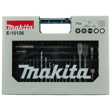 SUKIMO ANTGALIŲ KOMPLEKTAS Makita E-15126, 75 VNT. 2