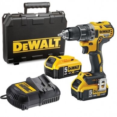 Suktuvas-gręžtuvas DeWalt DCD791P2; 18 V; 2x5,0 Ah