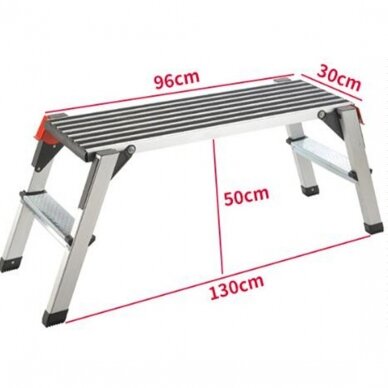 Sulankstoma aliuminė platforma | 129*39.5*49 cm (FAP003) 1