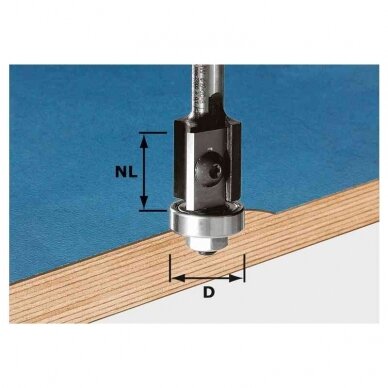 Sulyginimo freza su apsukamomis pjovimo plokštelėmis Festool HW S8 D19/20WM Z2 (491082)