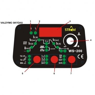 SUVIRINIMO APARATAS PULSE Strom TIG+MMA 200A, 220V 3