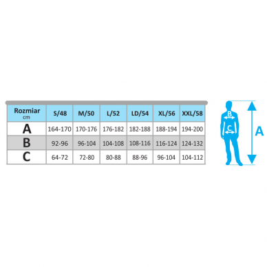 Apsauginis Moro puskombinezonas Dedra BH43SO-LD, dydis LD 1