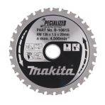 Pjovimo diskas Makita B-10615 SPECIALIZED, 136X1.5X20mm, 0°, T30