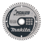 T.C.T. pjūklas SPECIALIZED 165X2X20mm 5° T60 Makita B-56720