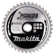 T.C.T. pjūklas 165X1.5X20mm 15° T40 EFFICUT klijuotoms plokštėms Makita E-12158