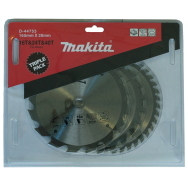 Pjovimo diskas Makita D-44753, 165X2X20mm, 20/20/18° T16/24/40, 3 vnt.