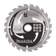 T.C.T. pjovimo diskas Makita B-08006, M-FORCE 165X2X20mm, 15°, T24