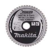 T.C.T. pjūklas Makita B-21973, SPECIALIZED 136X1.4X20mm -15° T50