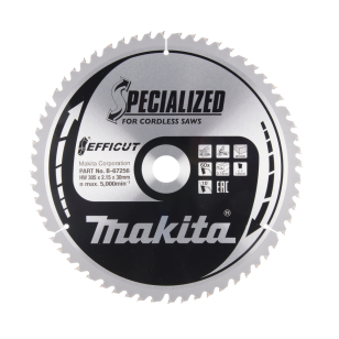 Pjovimo diskas Makita B-67256 EFFICUT 305X2.15X30mm, 10°, T60