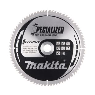 Pjovimo diskas Makita B-67262, EFFICUT 305X2.15X30mm, 10°, T80