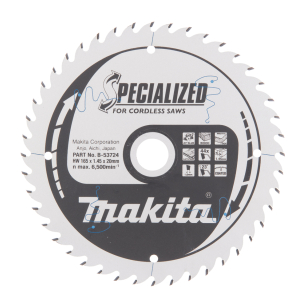 Pjovimo diskas Makita B-53724, 165X1.45X20mm, 23°, T44