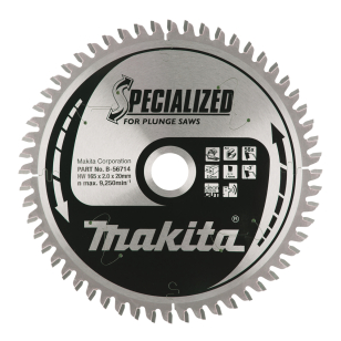 T.C.T. pjūklas SPECIALIZED 165X2X20mm -3° T56 Makita B-56714