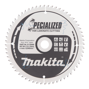 Pjovimo diskas Makita B-29468 SPECIALIZED, 190X2X20mm, 5°, T60