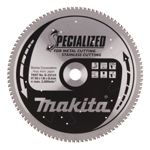 Pjovimo diskas Makita B-23123 SPECIALIZED, 305X1.95X25.4mm, -3°, T100