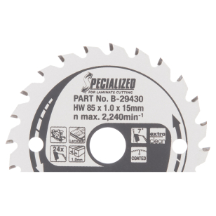 Pjovimo diskas Makita B-29430 SPECIALIZED, 85X1X15mm, 7°, T24