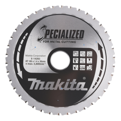 TCT pjovimo diskas storam metalui, 185X 30 mm, 38T, SPECIALIZED Makita E-14283