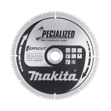 Pjovimo diskas Makita B-67278 EFFICUT 305X2.15X30mm, 10°, T100