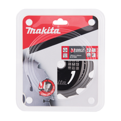 T.C.T. pjovimo diskas Makita B-07886, M-FORCE 165X2X20mm, 15°, T10 2